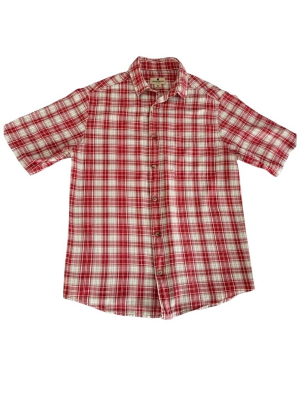 WOOLRICH Red Plaid Button-Up Short Sleeve Shirt Casual Outdoor mens m
